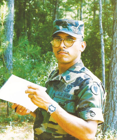  Manny Gonzales entered the U.S. Army straight out of high school and served until 1995. He also worked nearly 20 years in  a civilian support role. 