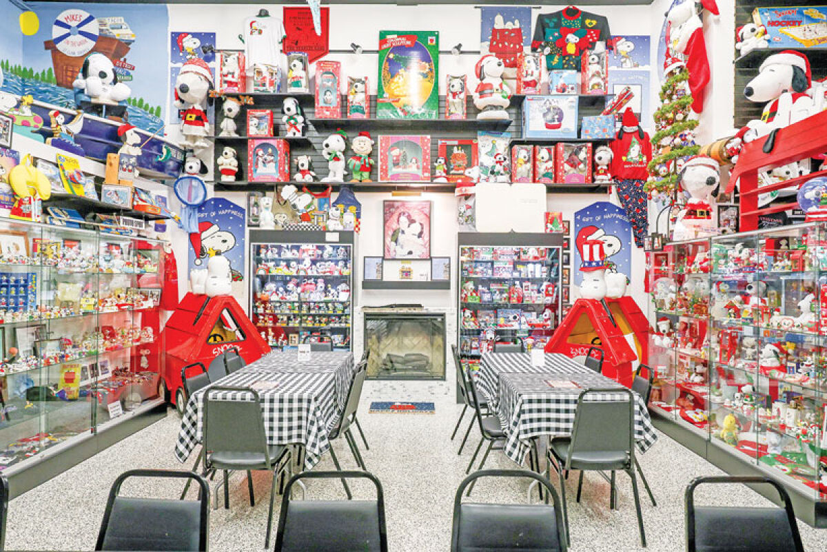  Mike LeFevre has a Snoopy Museum with over 16,000 pieces. Donations made in May will go to the Friends of the St. Clair Shores Public Library. 