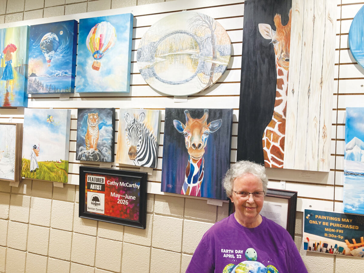  The Shelby Township Senior Center artist of the month for May and June is Cathy McCarthy. 