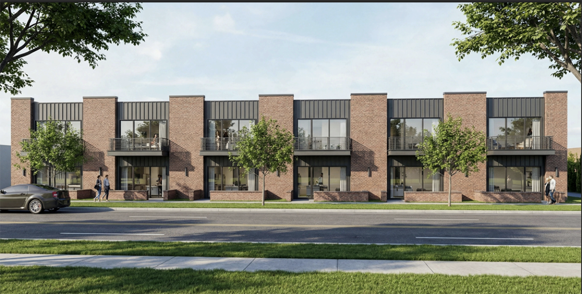  This rendering shows the view of the planned apartments along Main Street, south of 12 Mile Road.  