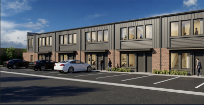  This rendering by Krieger Klatt Architects shows the layout of the parking behind the planned building at 1225 N. Main St.  