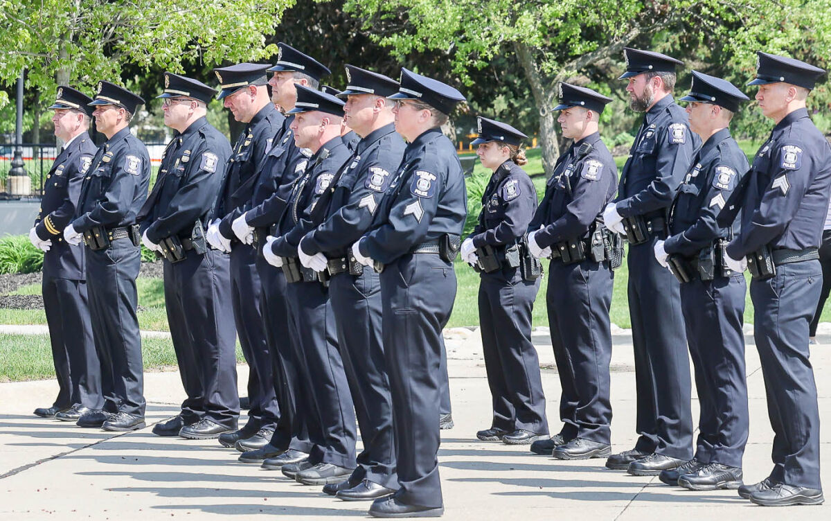  n addition to honoring the service and sacrifice of its fallen heroes, the chief also acknowledged the efforts and commitment of the active Sterling Heights police force May 19 as the city’s Police Department paused and paid tribute to the city’s fallen protectors. 