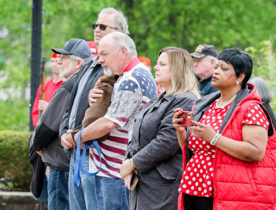  Attendees of the city of Utica’s annual Memorial Day ceremony remember those who died while serving their country. 