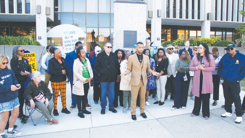 Black officials rally for voting rights
