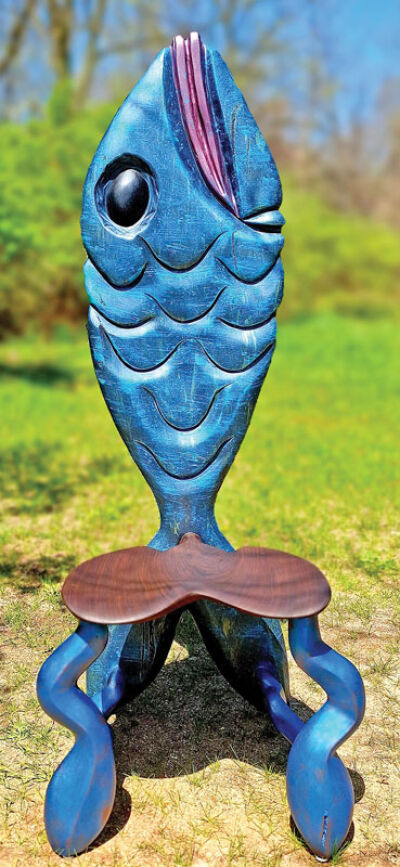 “Blue Fish” is a very popular piece by Michael Karonias.