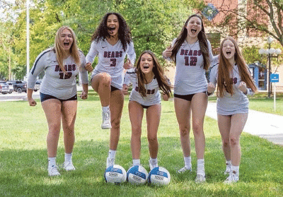  Berkley volleyball’s resurgence has happened during the careers of its five seniors, from left, Sophia Dawkins, Sawyer Jones, Hannah Roddis, Ava Beard and Jordan Budzinski. 