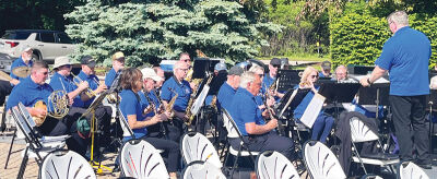  The Troy Heritage Band perform during Troy’s 2026 Memorial Day ceremony May 25 at Veterans Plaza outside of Troy City Hall. 