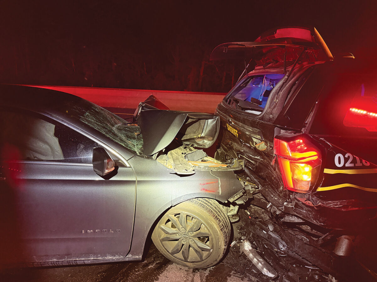  The driver of a 2018 Chevrolet Impala crashed into the back of an unoccupied patrol car on M-59 May 29. 