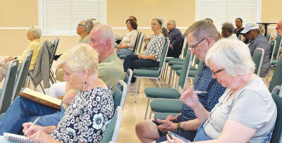 Lathrup Village residents attend the town hall meeting.