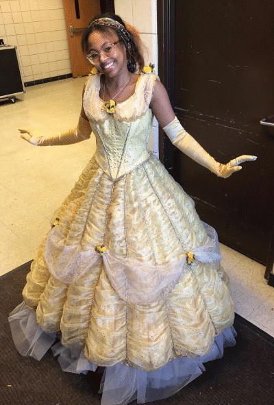  Avani Davis plays the headstrong heroine Belle in Grosse Pointe North High School’s production of the musical “Beauty and the Beast.”  