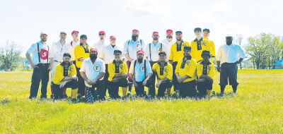  The Franklin Base Ball Club at a game on Memorial Day.  