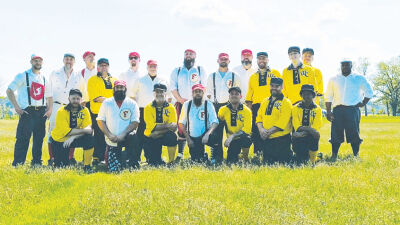  The Franklin Base Ball Club at a game on Memorial Day.  
