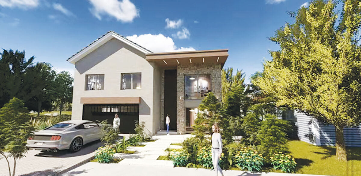  A conceptual drawing of what the homes may look like once finished.  