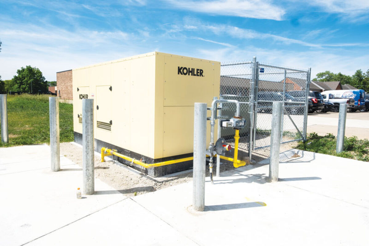  One of the upgrades to the pump station on 13 Mile Road in Roseville is a permanent backup generator that automatically activates during power outages. Previously, city workers had to bring portable generators to the site during emergencies to keep the system operational. 