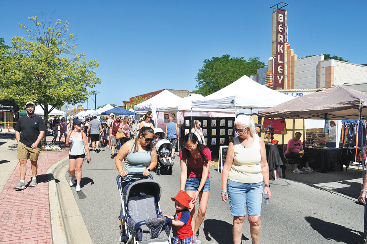  Thousands of people visit downtown Berkley to check out the Berkley Art Bash.  