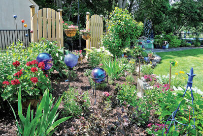 The Orlando garden features whimsical “fairy” elements.