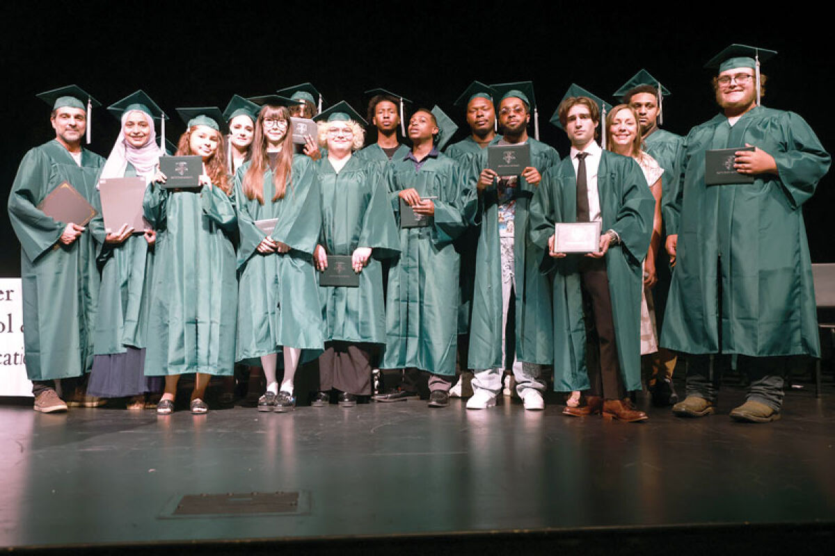  The Novi Career Prep High School and Adult Education Program Class of 2026 poses for a picture June 4. 