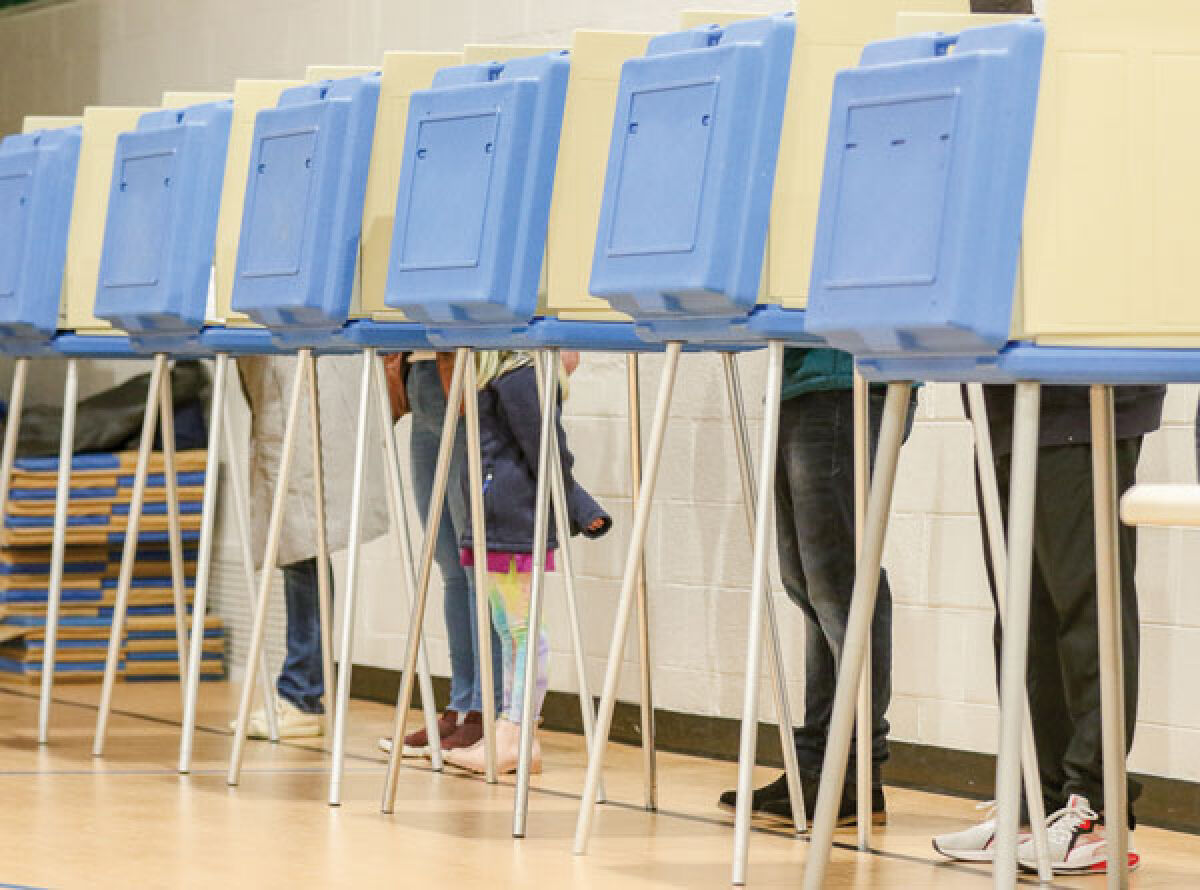  Farmington Hills residents cast their votes on Election Day at Kenbrook Elementary School in Farmington Hills Nov. 8. 