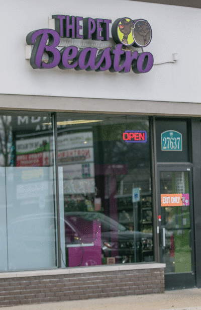  The Pet Beastro, in Madison Heights, specializes in raw diets for cats and dogs, but features a wealth of other items, including pet toys treats, and themed clothing and accessories  for humans.   