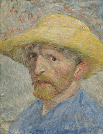  “Self-Portrait with Straw Hat,” part of the permanent collection at the Detroit Institute of Arts, was the first Vincent van Gogh painting the museum acquired. 