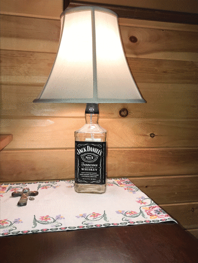  This Jack Daniel’s lamp is part of Ursula Ketchum’s collection. 