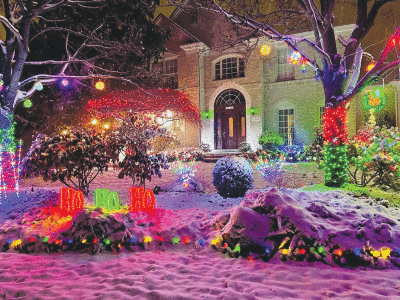  The Troy homes best decorated for the holiday season will be recognized by the city and placed on a public list so everyone can tour the community’s most festive homes, such as this winner from last year located on Woodcrest Drive. 