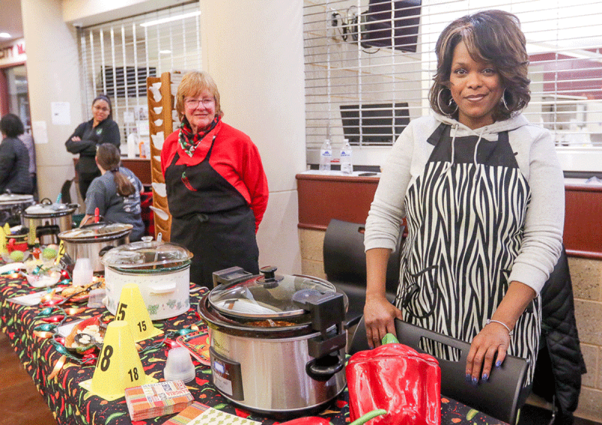  Eastpointe residents Cindy Jakubiszen and Monique Williams-Lias made chili for the Eastpointe Cops Cares chili cook-off fundraiser. 