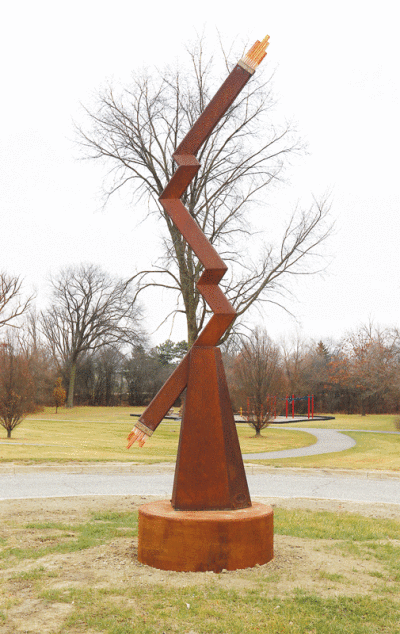   This Lifetree at Mark Sawyers Family Park honors police Officer Mark Sawyers, who was fatally  shot while working for the Sterling Heights  Police Department in 2004. 