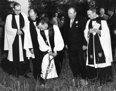   Ground is broken in 1950 for St. Michael’s Episcopal Church at its current location on Sunningdale Park in Grosse Pointe Woods. 