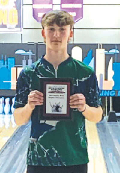  After missing last season’s Macomb County bowling championships, Macomb Dakota senior Dylan Maurer returned this season to earn first place on Jan. 15 at Sterling Lanes. 