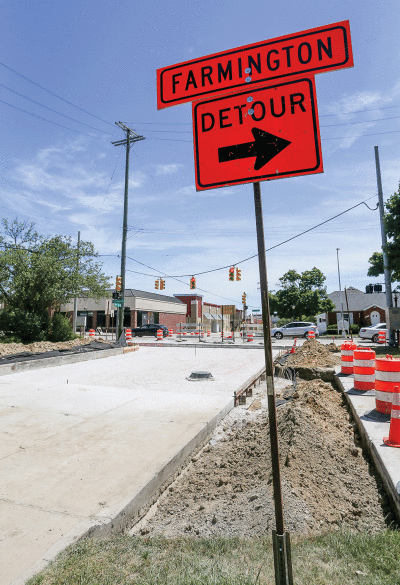  The city of Farmington has broken ground on the Farmington Road streetscape project. 