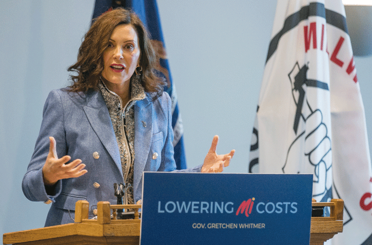  Michigan Gov. Gretchen Whitmer was in Warren on Jan. 27 where she echoed her State of the State message before an audience that included retired carpenters, millwrights, firefighters and teachers.  
