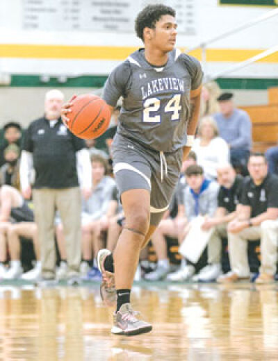 Lakeview junior Xavier Hassan brings the ball up.