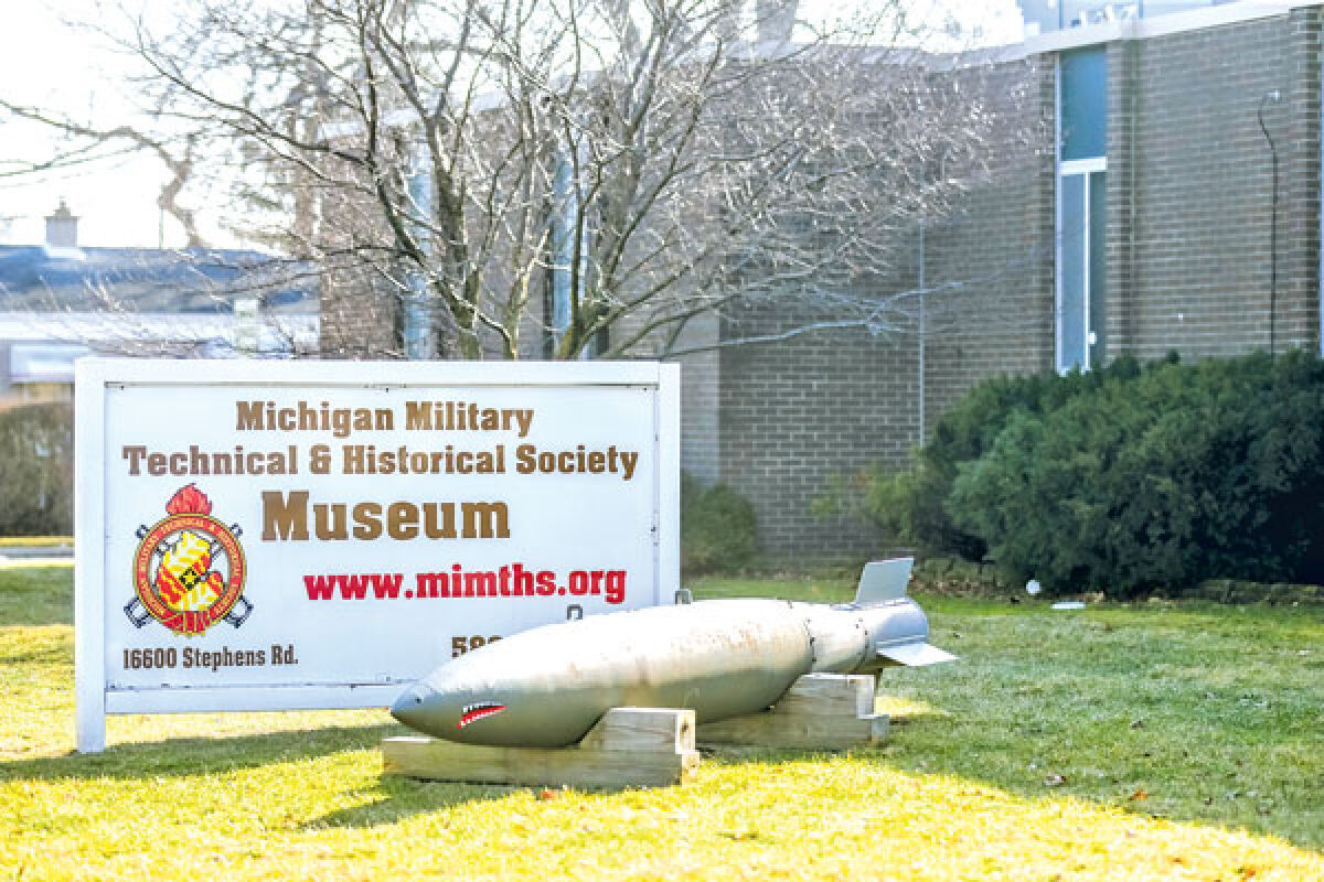  The exterior of the Michigan Military Technical & Historical Society Museum located on Stephens Road in Eastpointe. 