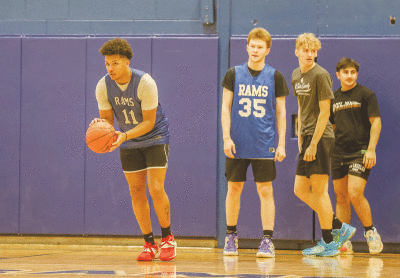   Lamphere runs a drill during its team practice. Lamphere will face Sterling Heights in the first game of the Macomb Area Conference Bronze/Silver tournament on Feb. 16 at Lamphere High School. 