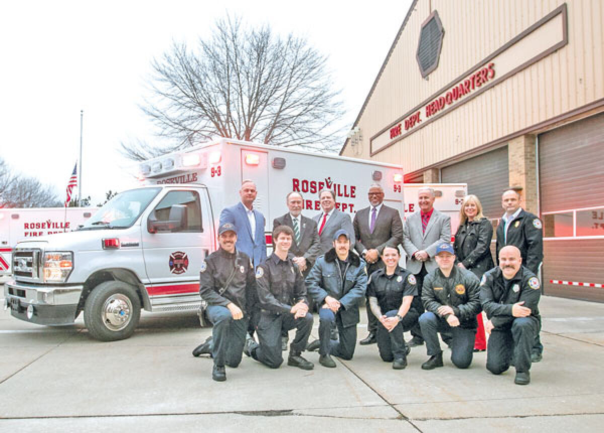  Members of the Roseville City Council, administrators and fire personnel unveiled the new squads Feb. 14. 