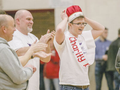  Athens physics and chemistry teacher Julian Sanders is crowned Charity King for his fundraising efforts during Charity Week. 