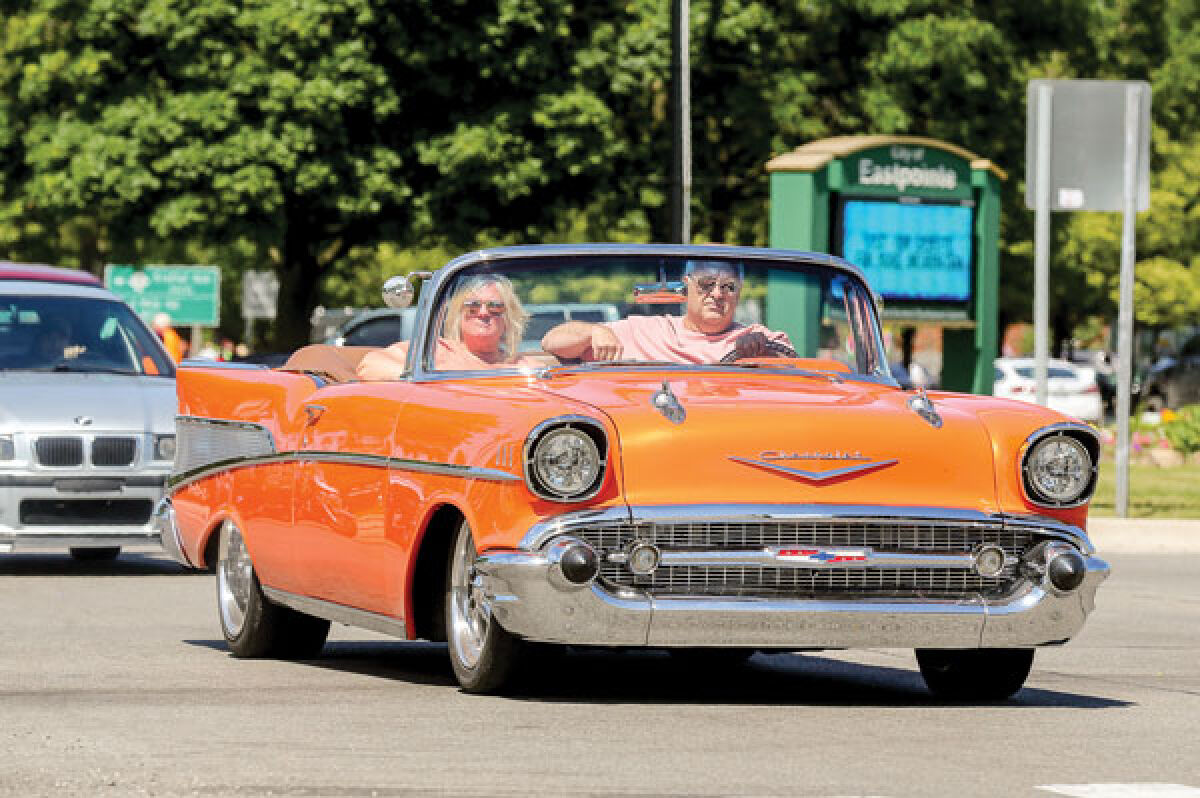  The cruisers drive on Gratiot Avenue between Eight Mile and 10 Mile roads during Cruisin’ Gratiot June 18. The Michigan Department of Transportation grants the city permission to have a special lane for the event. 