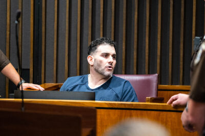  Nicholas Bahri continues to make remarks as he is sentenced for murdering Tukoyo Moore, Isis Rimson and Tai’Raz Moore, 6, in the fall of 2020. 