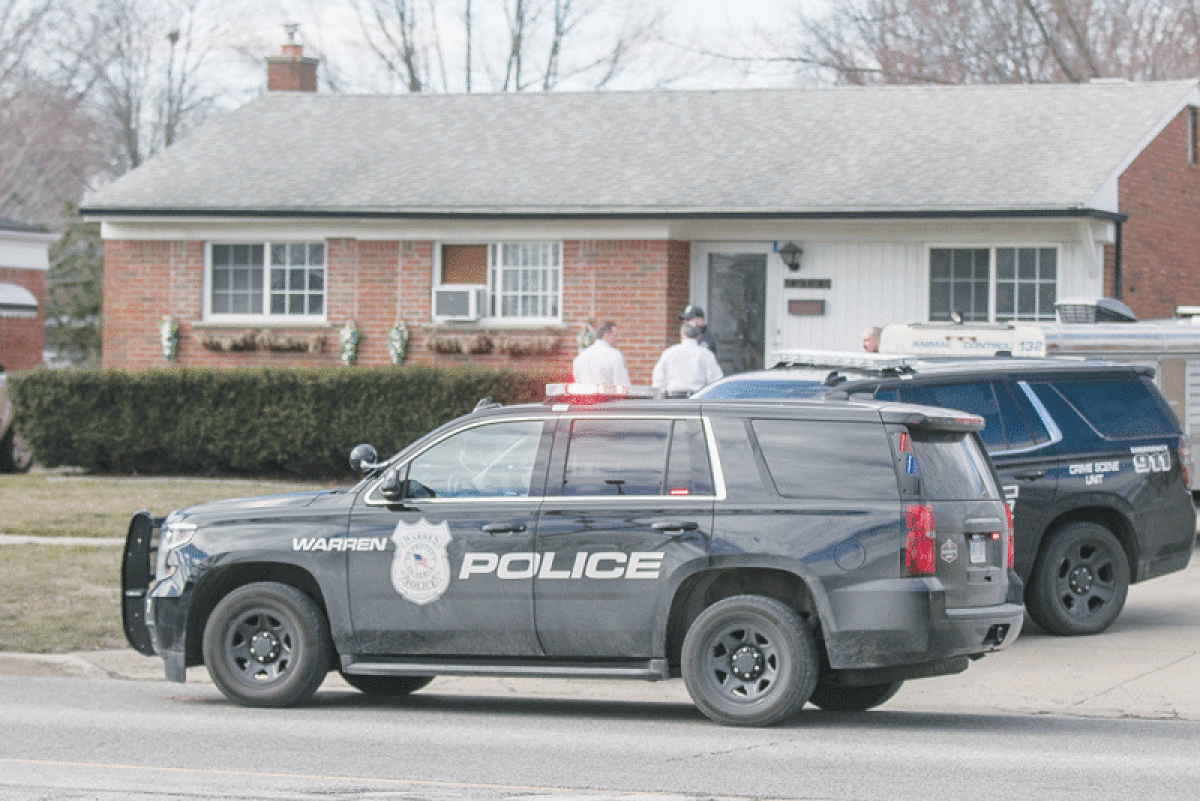  Warren police at the scene of a shooting near 12 Mile and Schoenherr roads on Feb. 24.  