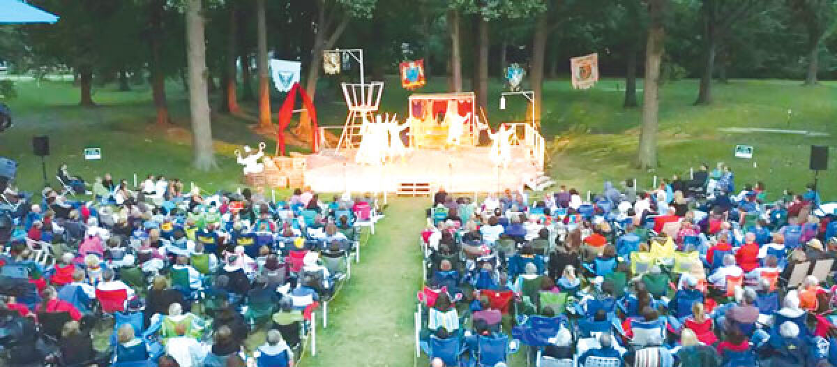  Shakespeare Royal Oak’s production of “Love’s Labors Lost” will premiere July 27 and run until Aug. 6 at Starr Jaycee Park. Pictured is a previous production. 