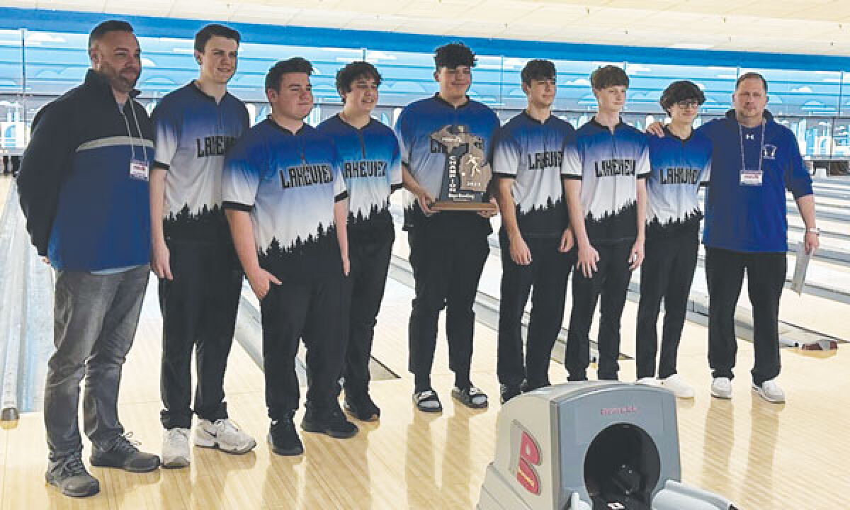  St. Clair Shores Lakeview boys bowling took first place at the Michigan High School Athletic Association Region 6 championship at Skore Lanes on Feb. 24. 