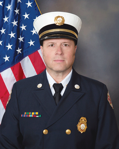  Battalion Chief Jason Groth is the Harrison Township Fire Department’s 2023 Firefighter of the Year.  