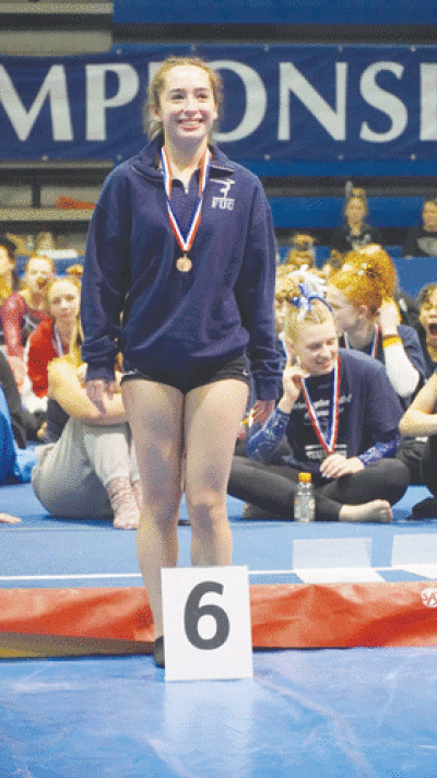  Senior Marnie Jacobs earned all-State honors with a sixth-place finish in floor.  