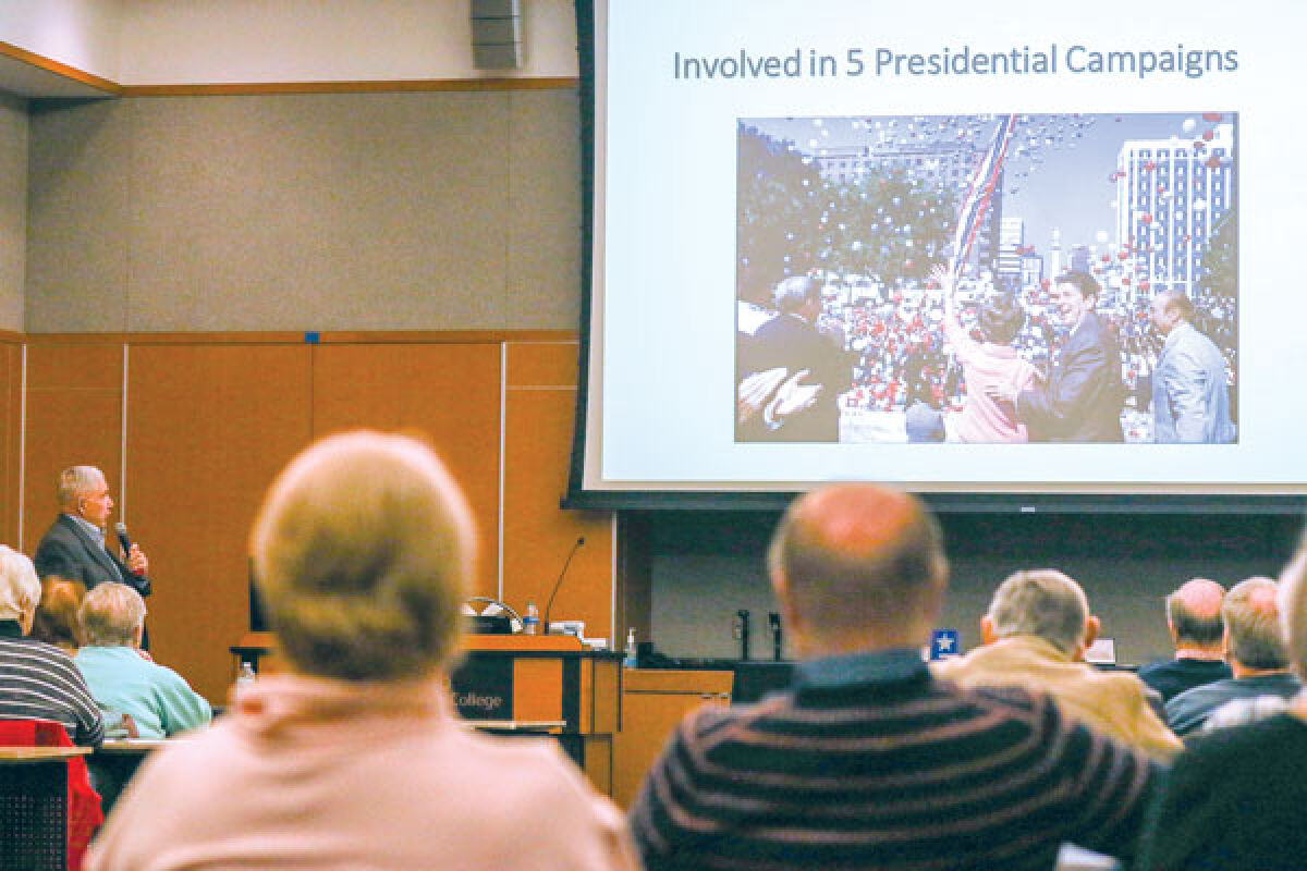  Retired Secret Service agent and Lake Orion resident Radford Jones served under six presidents: John F. Kennedy, Lyndon B. Johnson, Richard Nixon, Gerald Ford, Jimmy Carter and Ronald Reagan. During his presentation March 29 at the Lorenzo Cultural Center in Clinton Township, Jones shared details of a time in which Reagan visited Detroit. 