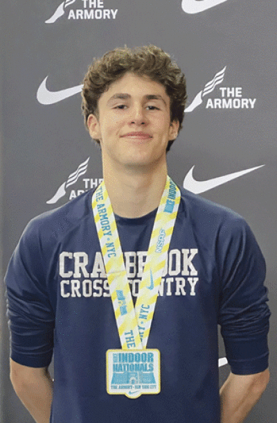  Bloomfield Hills Cranbrook Kingswood junior Solomon Kwartowitz finished sixth at the Nike Indoor Nationals March 12 at The Armory in New York, earning all-American honors. 