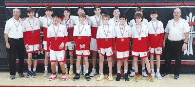  Trinity Lutheran boys basketball finished 22-0 on the year, winning the Macomb Lutheran Basketball Association State Tournament March 4-5 at Concordia University. 