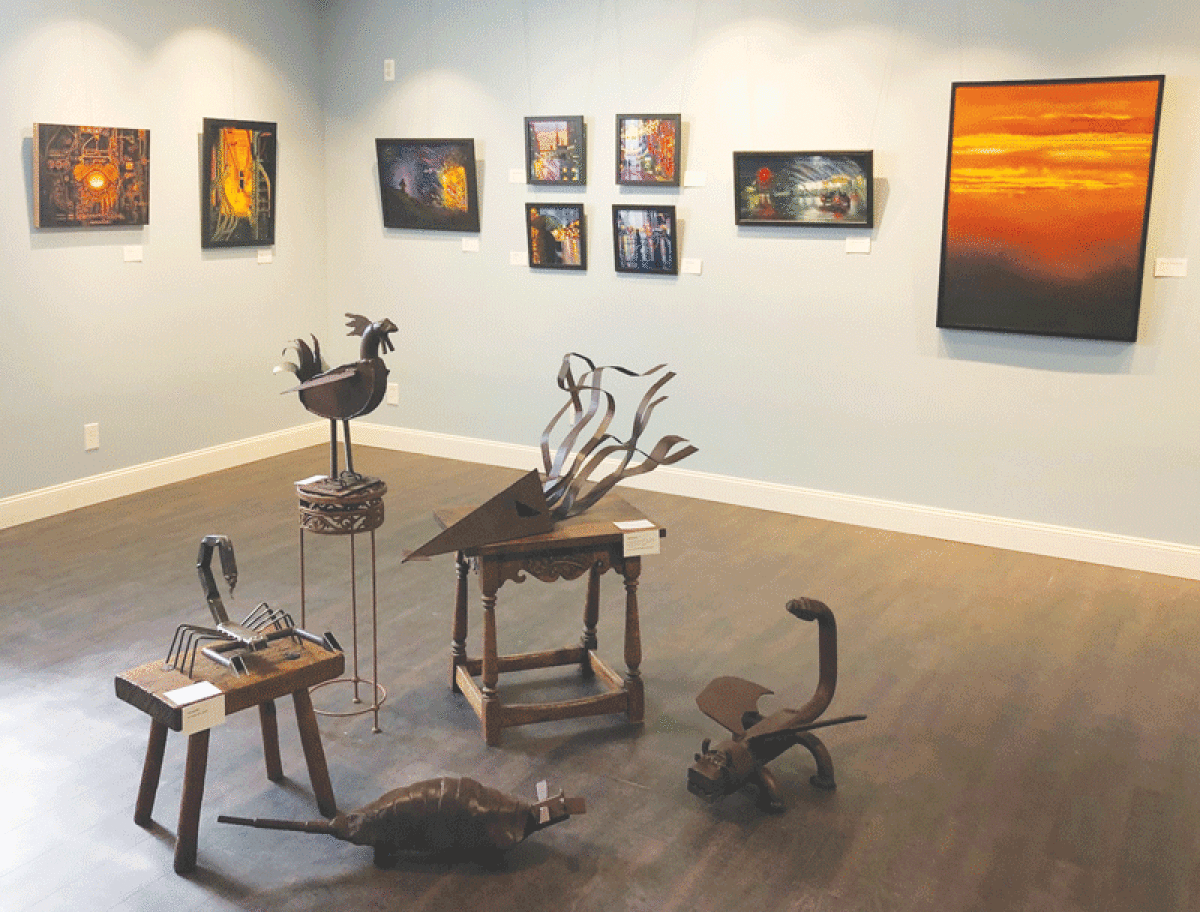  Works by mother-and-son artists Jackie and Max Rybinski are now on display in the art gallery at Grosse Pointe Congregational Church in Grosse Pointe Farms. 