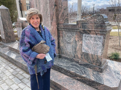  Marie Michell, whose name was added incorrectly in 2006 as “Rarie N Michell,” is the only woman listed on the Royal Oak veterans memorial. Her sister-in-law, Therese Christman, near left, was the guest speaker at the Memorial Day ceremony May 30. 