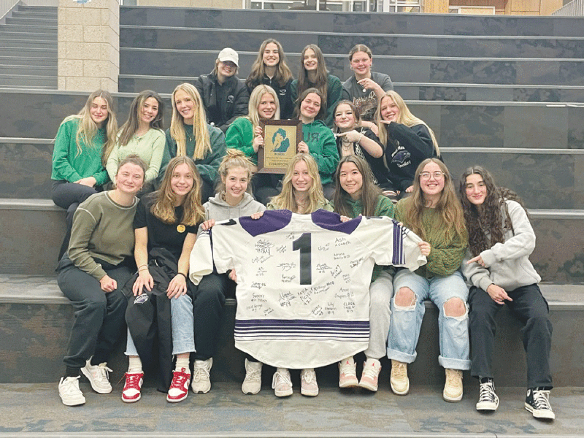  Bloomfield Hills girls hockey earned the Michigan Girls High School Hockey League state title March 11 at USA Hockey Arena in Plymouth in a 5-4 win over Grosse Pointe North in double overtime. 